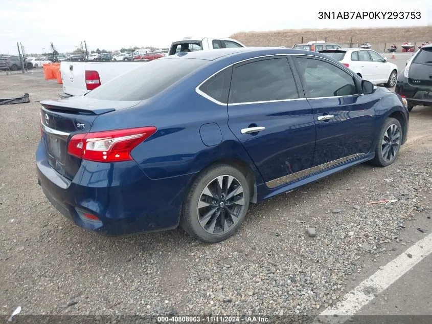 2019 Nissan Sentra S/Sv/Sr/Sl VIN: 3N1AB7AP0KY293753 Lot: 40808963