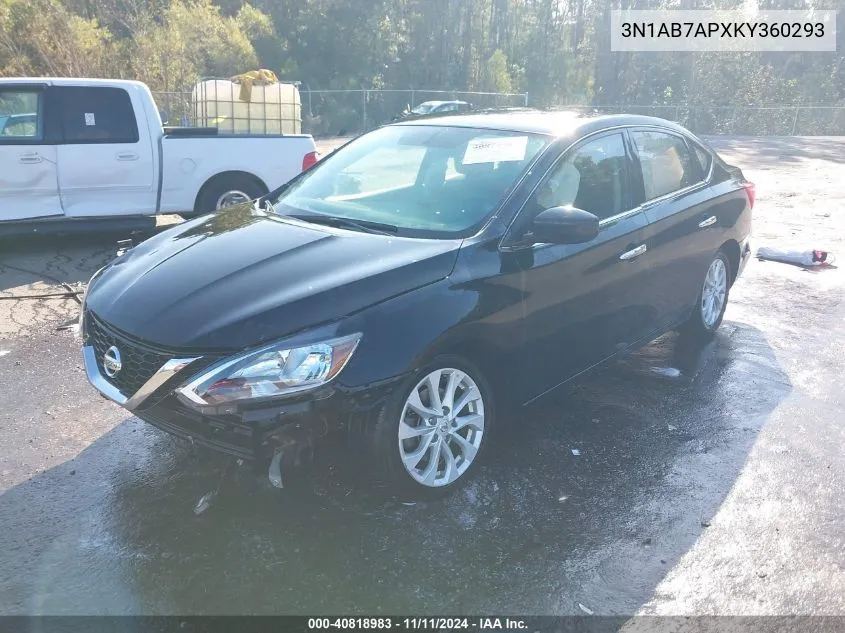 2019 Nissan Sentra Sv VIN: 3N1AB7APXKY360293 Lot: 40818983