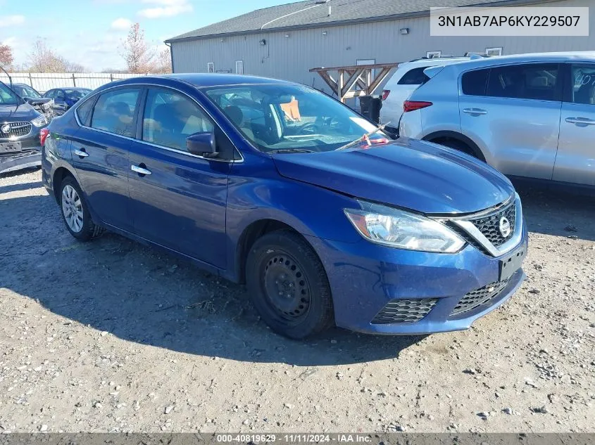 2019 Nissan Sentra S VIN: 3N1AB7AP6KY229507 Lot: 40819629