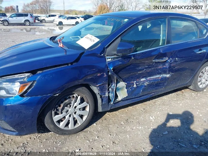 2019 Nissan Sentra S VIN: 3N1AB7AP6KY229507 Lot: 40819629