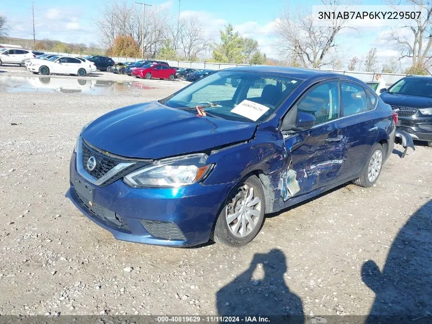 2019 Nissan Sentra S VIN: 3N1AB7AP6KY229507 Lot: 40819629