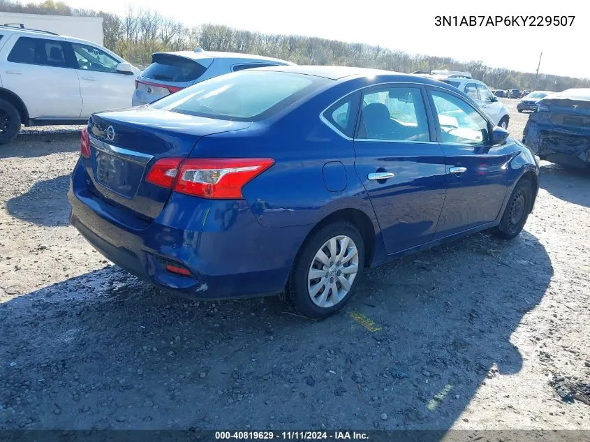 2019 Nissan Sentra S VIN: 3N1AB7AP6KY229507 Lot: 40819629