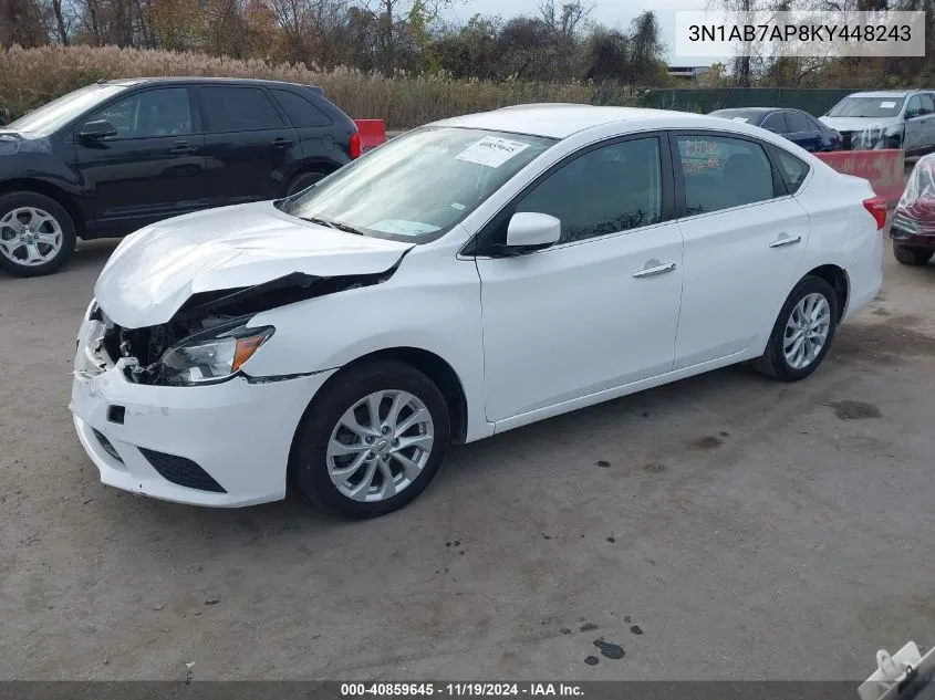 2019 Nissan Sentra Sv VIN: 3N1AB7AP8KY448243 Lot: 40859645