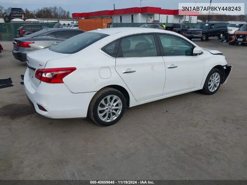 2019 Nissan Sentra Sv VIN: 3N1AB7AP8KY448243 Lot: 40859645