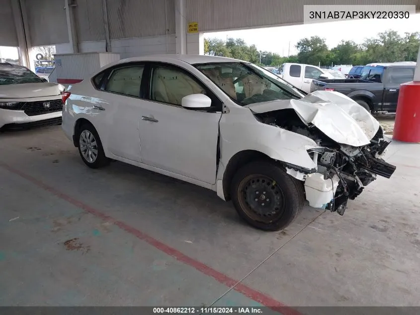 3N1AB7AP3KY220330 2019 Nissan Sentra S