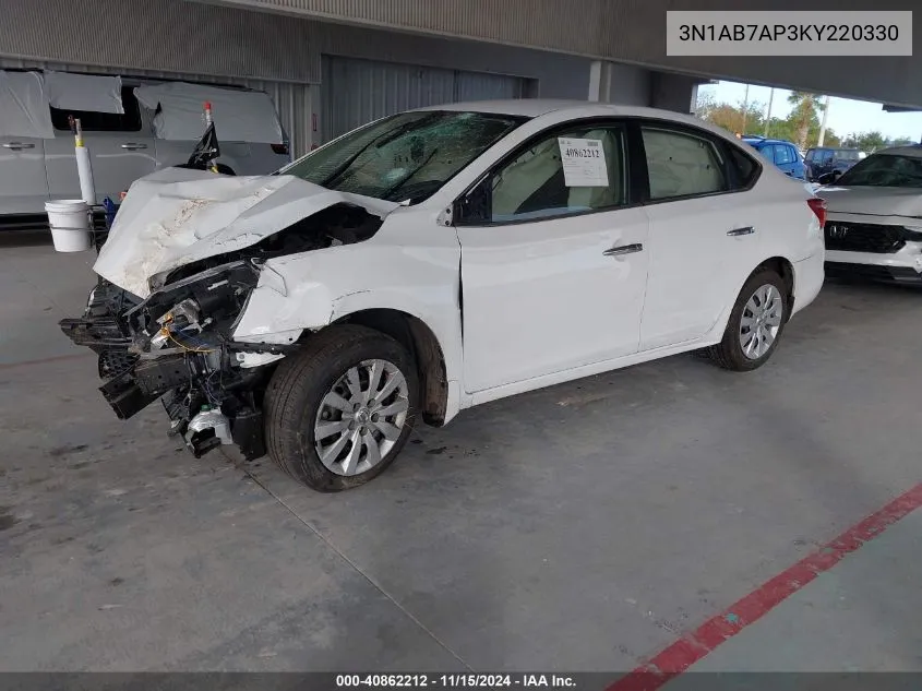 3N1AB7AP3KY220330 2019 Nissan Sentra S