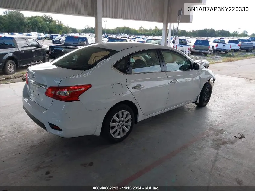 3N1AB7AP3KY220330 2019 Nissan Sentra S