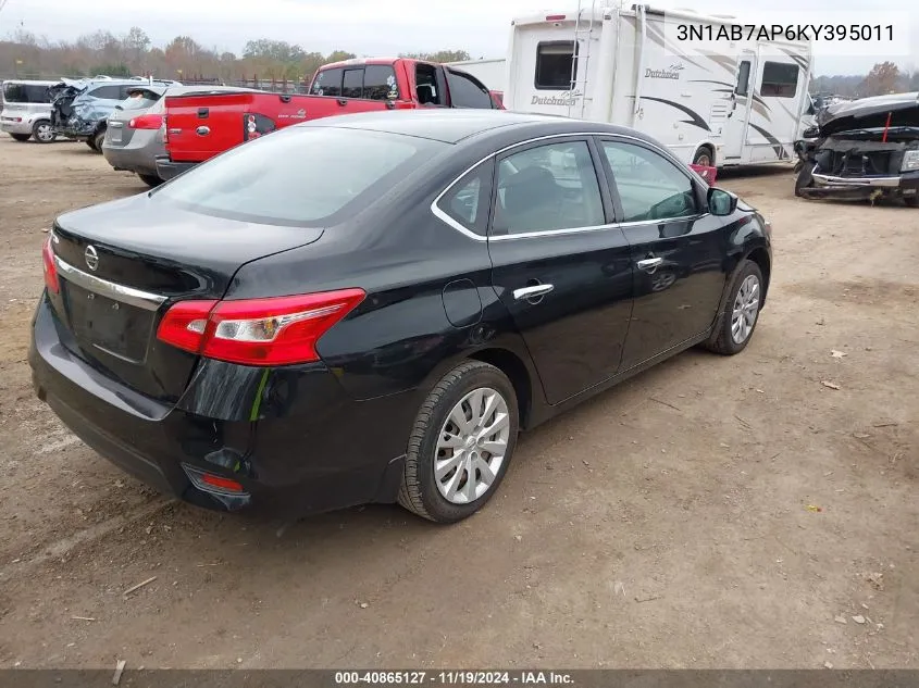 2019 Nissan Sentra S VIN: 3N1AB7AP6KY395011 Lot: 40865127