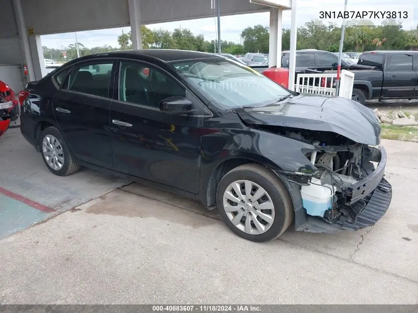 3N1AB7AP7KY3813 2019 Nissan Sentra S