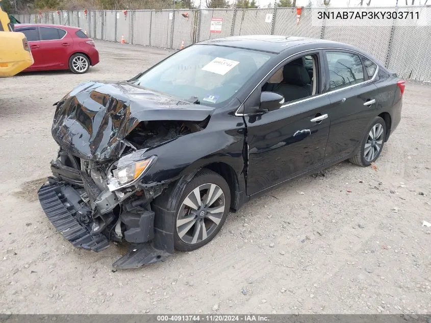 2019 Nissan Sentra Sl VIN: 3N1AB7AP3KY303711 Lot: 40913744