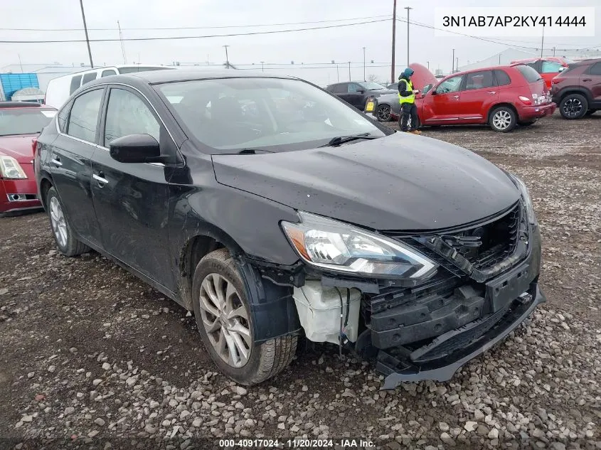 2019 Nissan Sentra Sv VIN: 3N1AB7AP2KY414444 Lot: 40917024