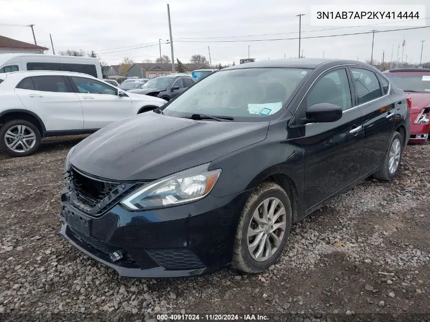 2019 Nissan Sentra Sv VIN: 3N1AB7AP2KY414444 Lot: 40917024