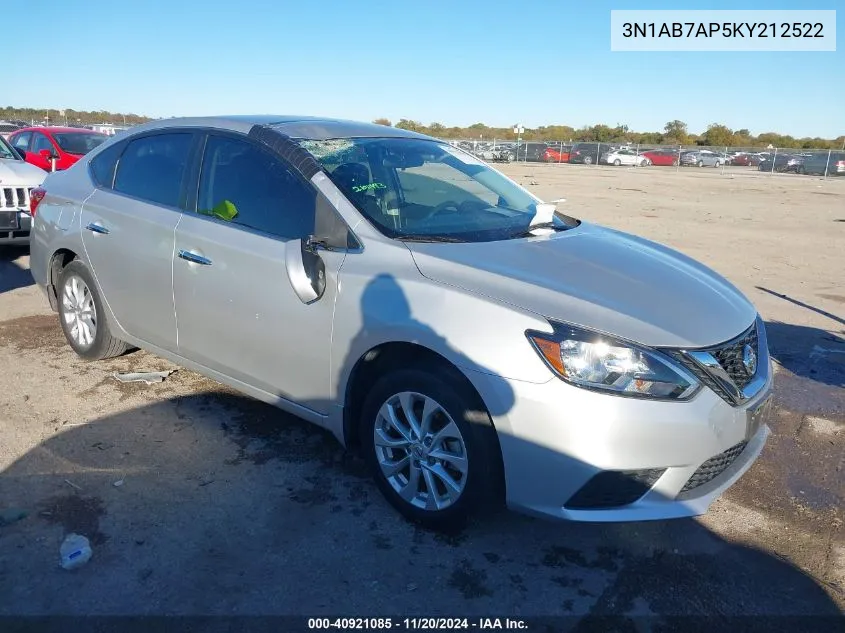 2019 Nissan Sentra S VIN: 3N1AB7AP5KY212522 Lot: 40921085