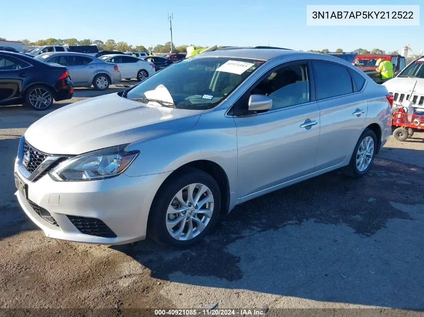 2019 Nissan Sentra S VIN: 3N1AB7AP5KY212522 Lot: 40921085