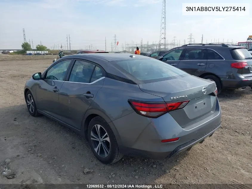 2020 Nissan Sentra VIN: 3N1AB8CV5LY275414 Lot: 12069532