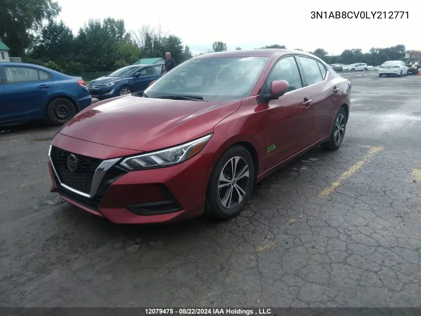 2020 Nissan Sentra VIN: 3N1AB8CV0LY212771 Lot: 12079475