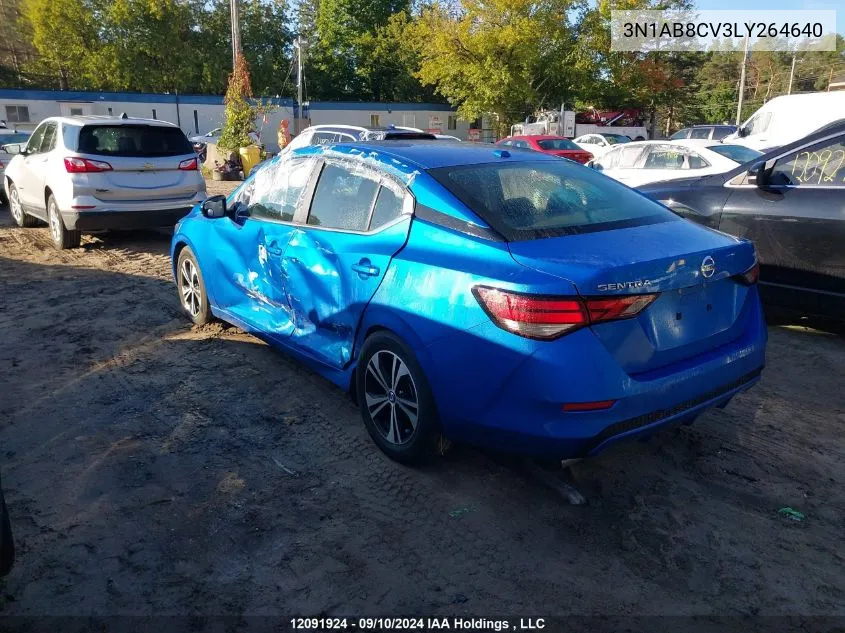 2020 Nissan Sentra VIN: 3N1AB8CV3LY264640 Lot: 12091924