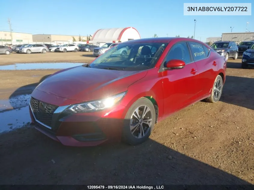 2020 Nissan Sentra VIN: 3N1AB8CV6LY207722 Lot: 12095479