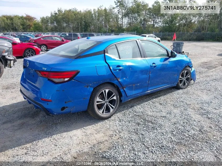 2020 Nissan Sentra Sv VIN: 3N1AB8CV9LY275741 Lot: 12113398