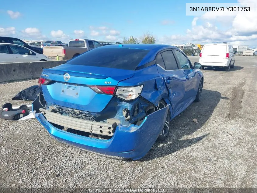 2020 Nissan Sentra VIN: 3N1AB8DV7LY301753 Lot: 12131251