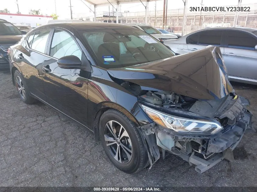 2020 Nissan Sentra Sv Xtronic Cvt VIN: 3N1AB8CV8LY233822 Lot: 39359628