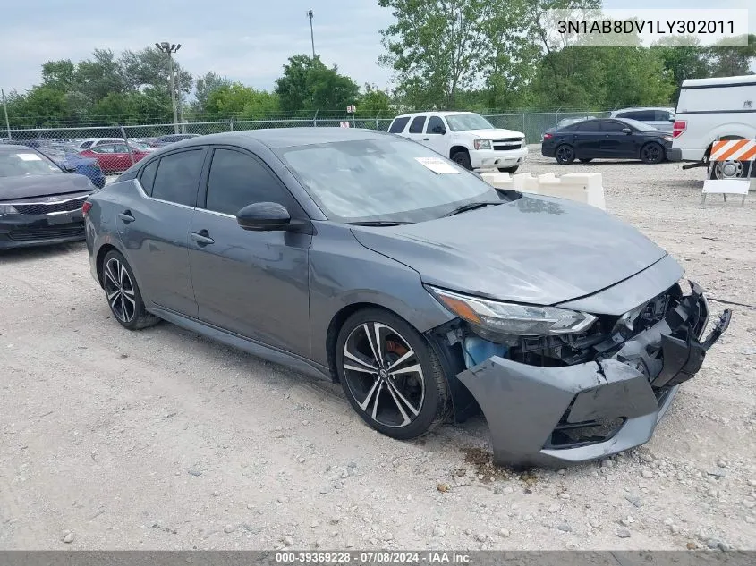 2020 Nissan Sentra Sr Xtronic Cvt VIN: 3N1AB8DV1LY302011 Lot: 39369228