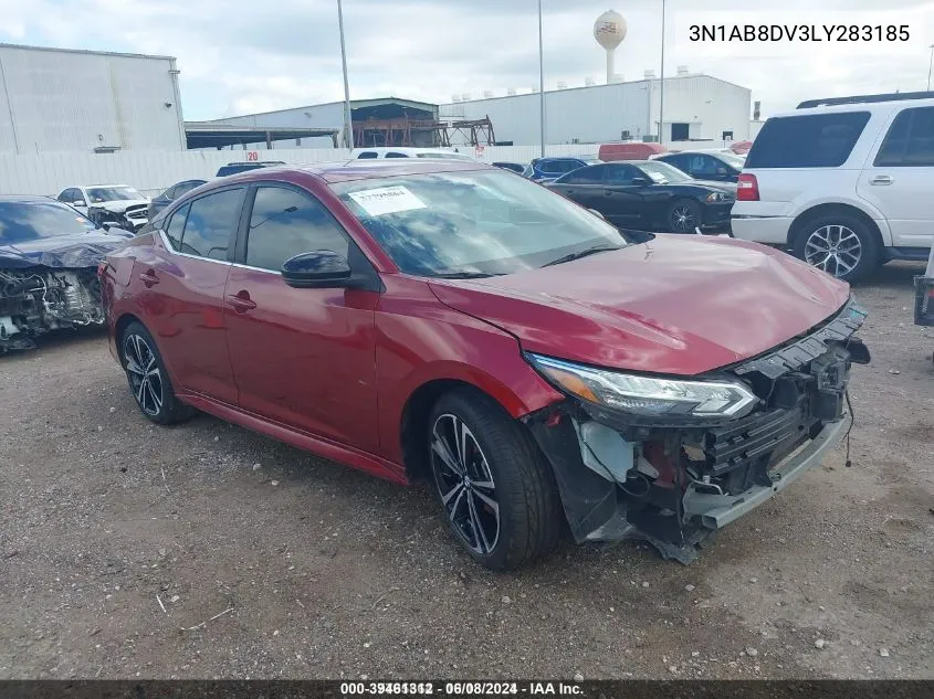 2020 Nissan Sentra Sr Xtronic Cvt VIN: 3N1AB8DV3LY283185 Lot: 39461312