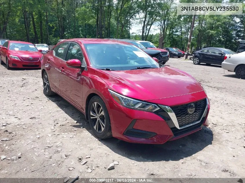 2020 Nissan Sentra Sv Xtronic Cvt VIN: 3N1AB8CV5LY235530 Lot: 39500217