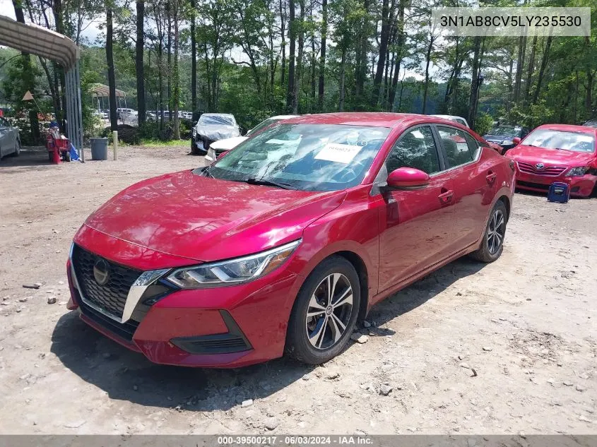 2020 Nissan Sentra Sv Xtronic Cvt VIN: 3N1AB8CV5LY235530 Lot: 39500217