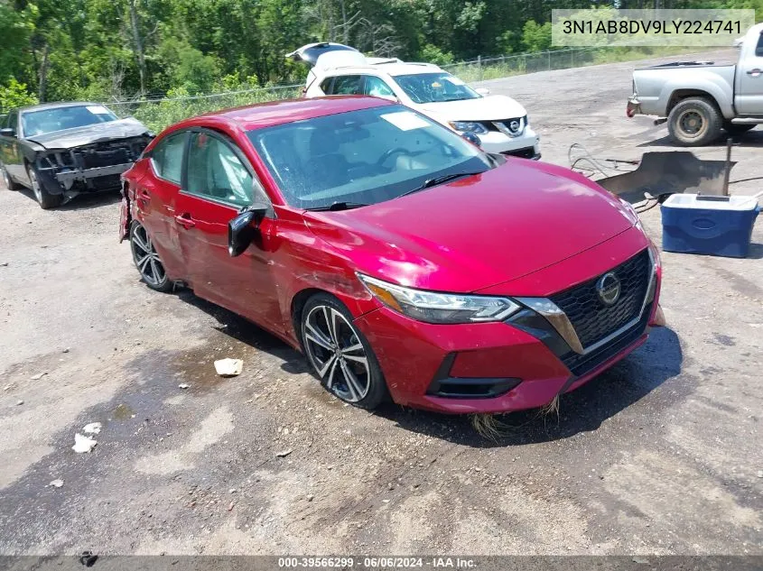 2020 Nissan Sentra Sr Xtronic Cvt VIN: 3N1AB8DV9LY224741 Lot: 39566299