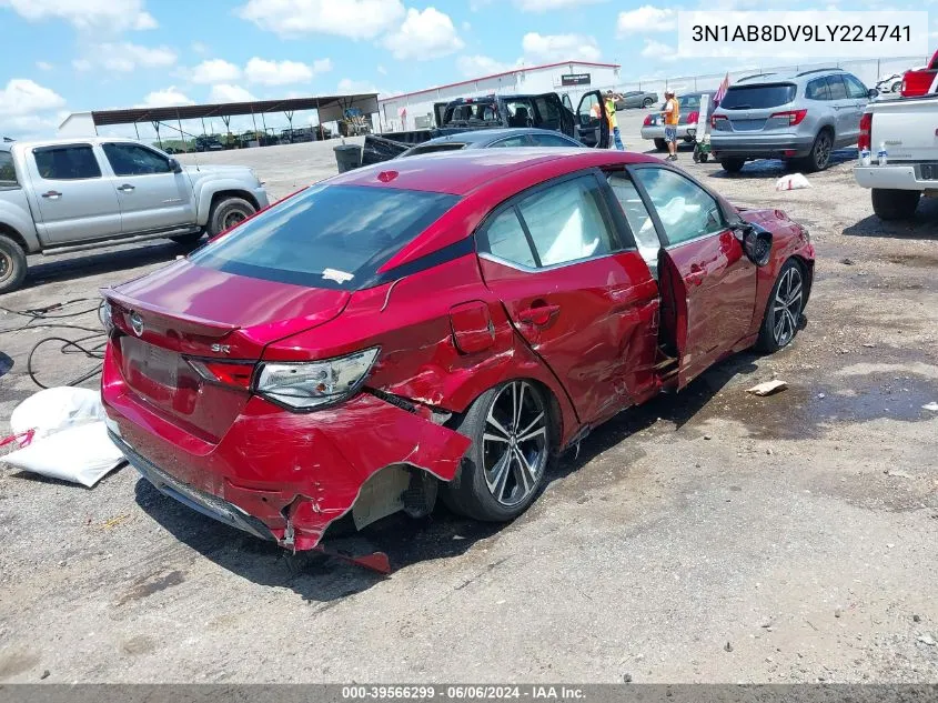 2020 Nissan Sentra Sr Xtronic Cvt VIN: 3N1AB8DV9LY224741 Lot: 39566299