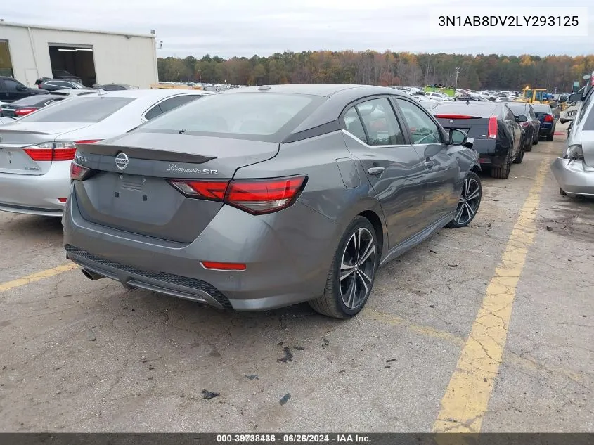 2020 Nissan Sentra Sr Xtronic Cvt VIN: 3N1AB8DV2LY293125 Lot: 39738436