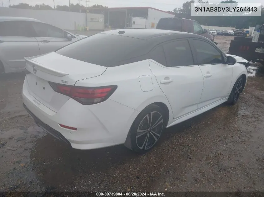 2020 Nissan Sentra Sr Xtronic Cvt VIN: 3N1AB8DV3LY264443 Lot: 39739804