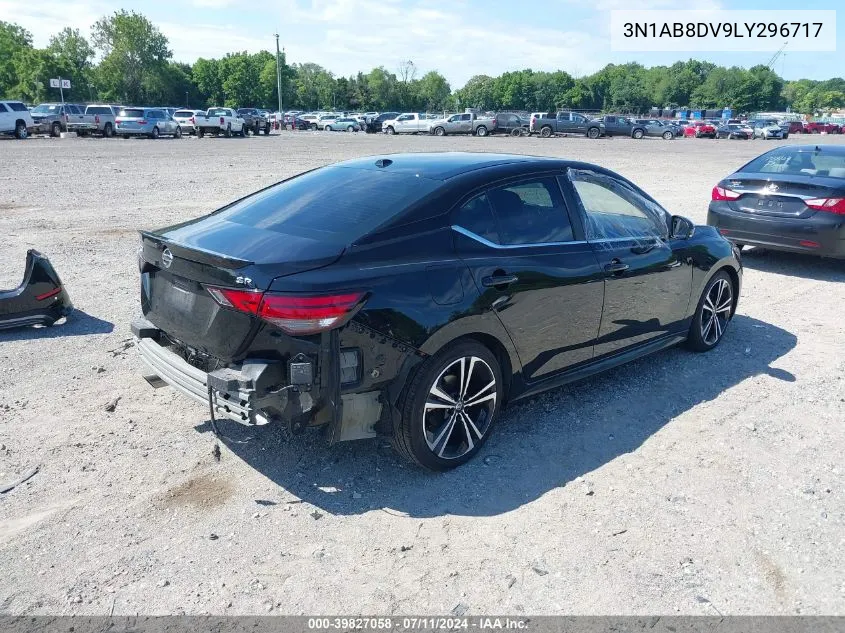 2020 Nissan Sentra Sr Xtronic Cvt VIN: 3N1AB8DV9LY296717 Lot: 39827058