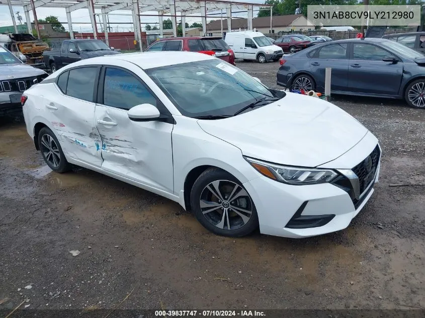 2020 Nissan Sentra Sv Xtronic Cvt VIN: 3N1AB8CV9LY212980 Lot: 39837747