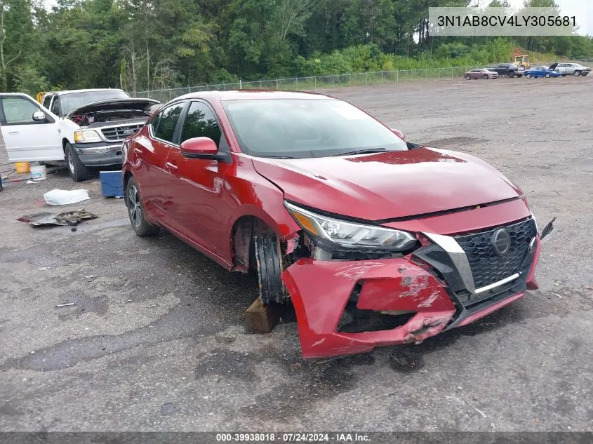 2020 Nissan Sentra Sv Xtronic Cvt VIN: 3N1AB8CV4LY305681 Lot: 39938018