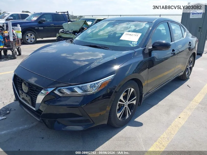 2020 Nissan Sentra Sv Xtronic Cvt VIN: 3N1AB8CV5LY303082 Lot: 39982753