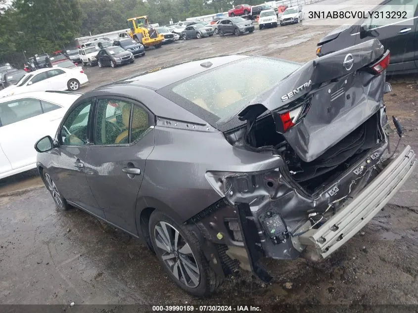 2020 Nissan Sentra Sv Xtronic Cvt VIN: 3N1AB8CV0LY313292 Lot: 39990159