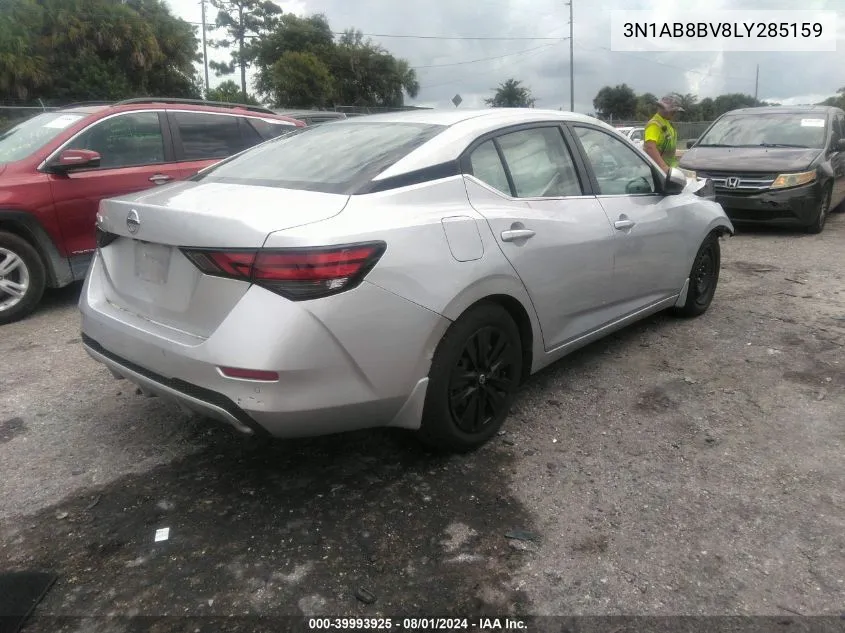 2020 Nissan Sentra S Xtronic Cvt VIN: 3N1AB8BV8LY285159 Lot: 39993925