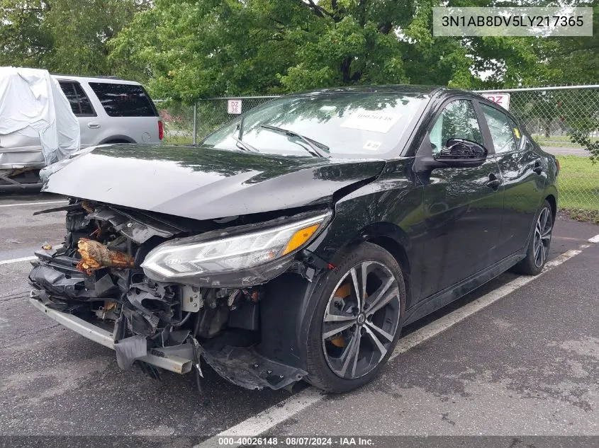 3N1AB8DV5LY217365 2020 Nissan Sentra Sr Xtronic Cvt