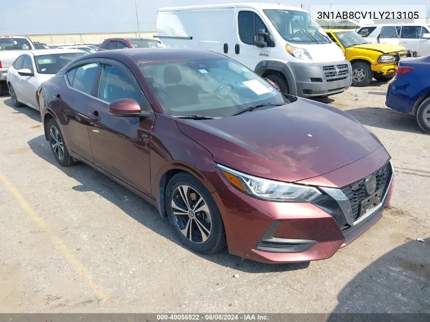 2020 Nissan Sentra Sv Xtronic Cvt VIN: 3N1AB8CV1LY213105 Lot: 40056922