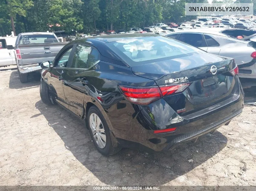 2020 Nissan Sentra S Xtronic Cvt VIN: 3N1AB8BV5LY269632 Lot: 40062051