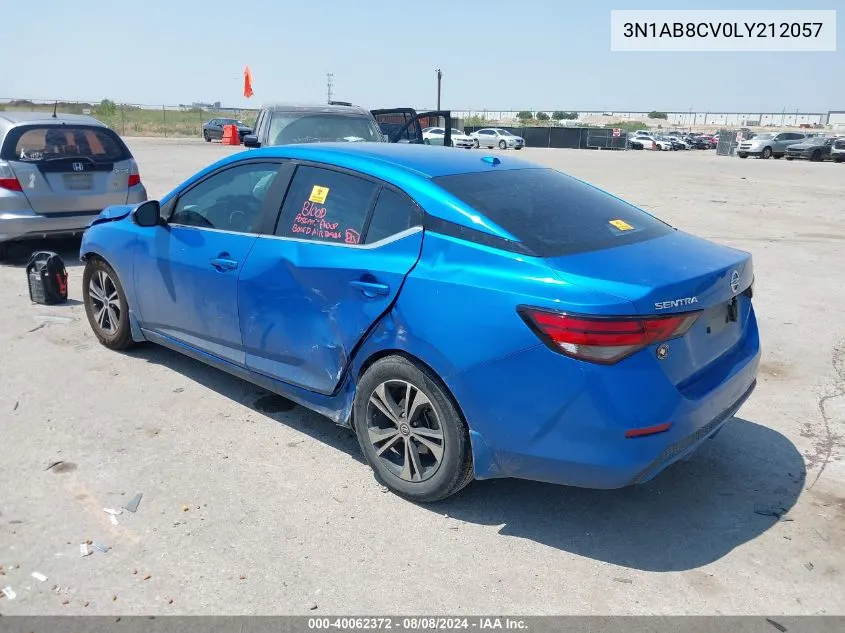 3N1AB8CV0LY212057 2020 Nissan Sentra Sv Xtronic Cvt