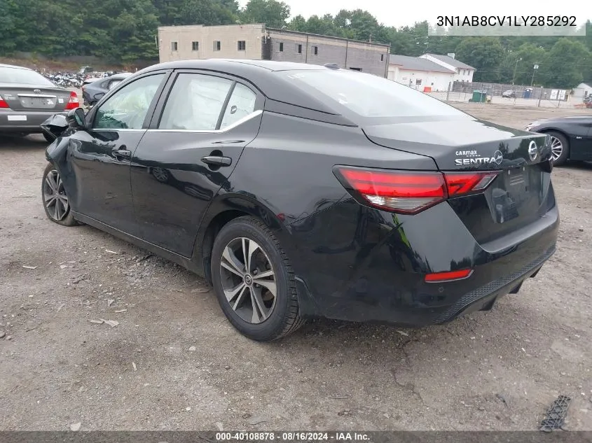 2020 Nissan Sentra Sv Xtronic Cvt VIN: 3N1AB8CV1LY285292 Lot: 40108878