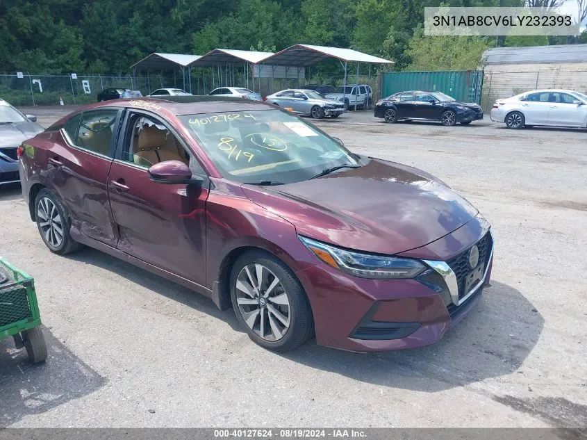 2020 Nissan Sentra Sv Xtronic Cvt VIN: 3N1AB8CV6LY232393 Lot: 40127624