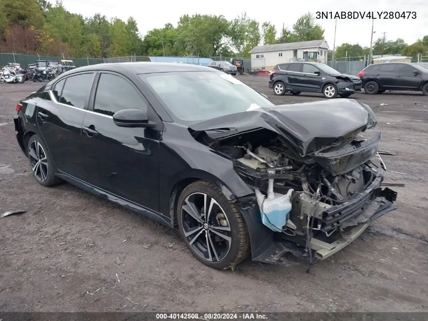 2020 Nissan Sentra Sr VIN: 3N1AB8DV4LY280473 Lot: 40142508