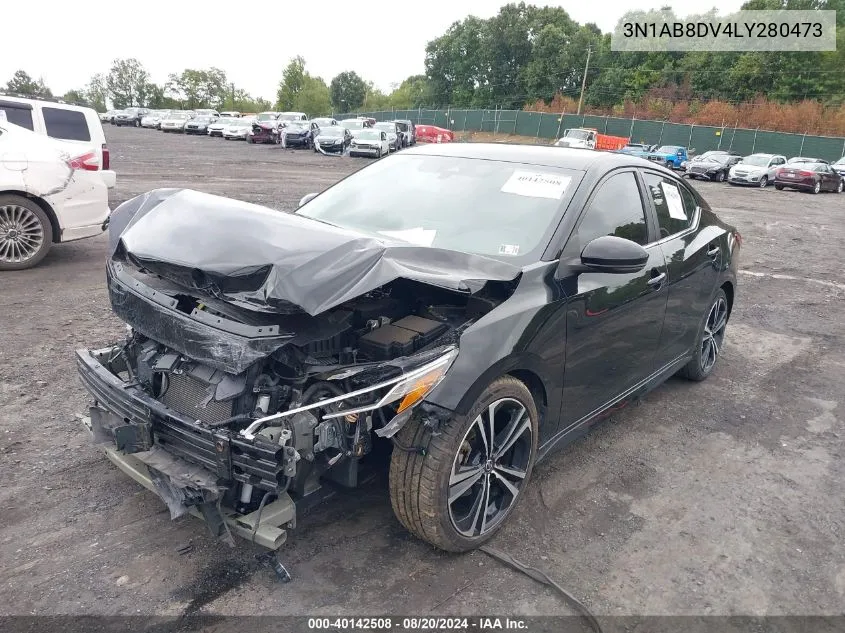 2020 Nissan Sentra Sr VIN: 3N1AB8DV4LY280473 Lot: 40142508