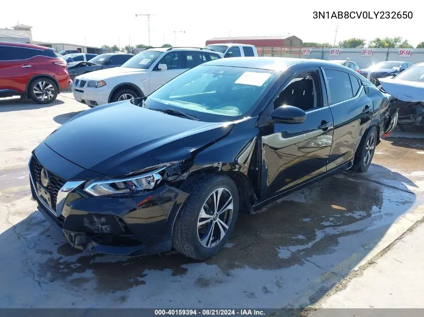 3N1AB8CV0LY232650 2020 Nissan Sentra Sv