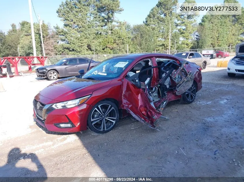 2020 Nissan Sentra Sr Xtronic Cvt VIN: 3N1AB8DV3LY277533 Lot: 40176298