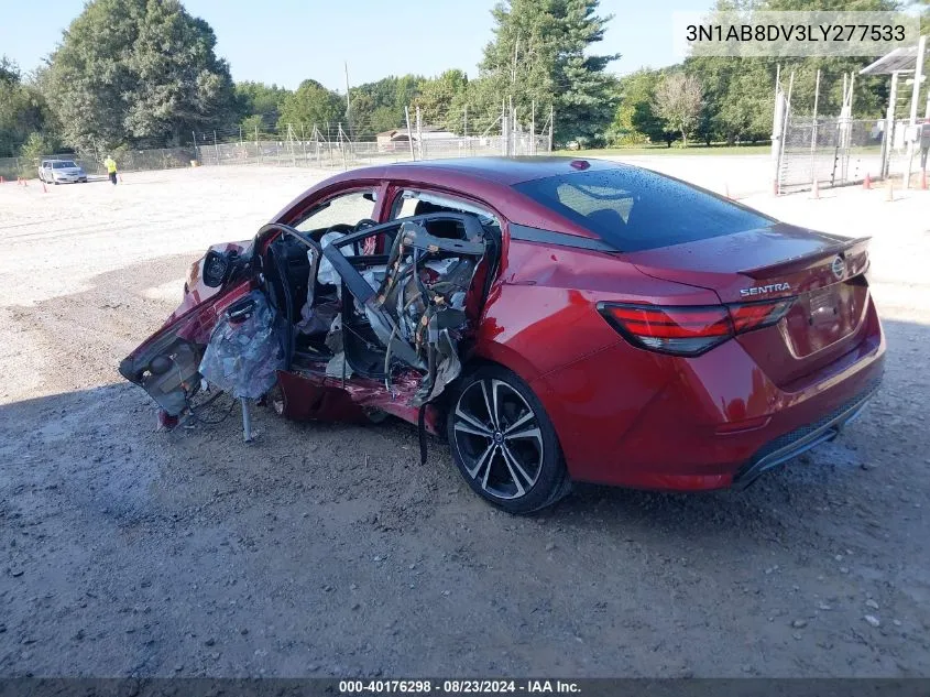 2020 Nissan Sentra Sr Xtronic Cvt VIN: 3N1AB8DV3LY277533 Lot: 40176298